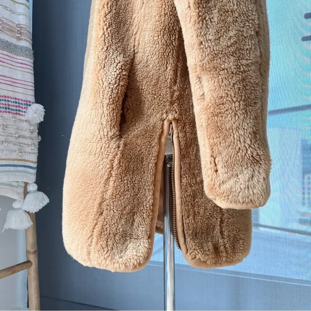 J. Crew Teddy Jacket in Camel Brown
